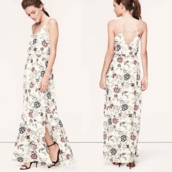 LOFT Dresses & Skirts - LOFT Petite Wallpaper Floral Maxi Dress